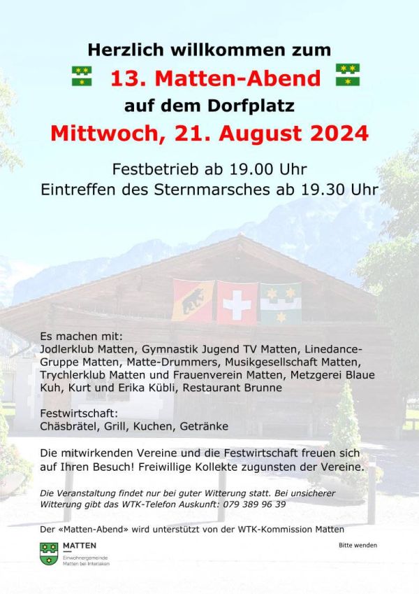 13. Matten Abend 2024